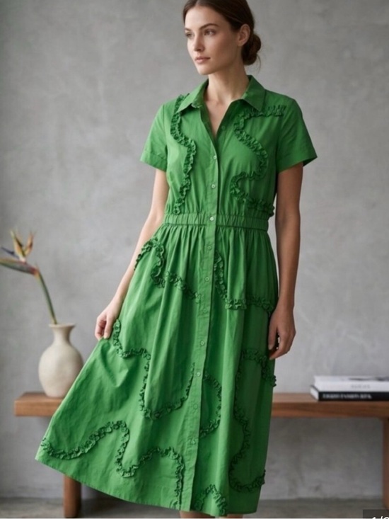 kate spade Dresses & Skirts - Kate Spade Green Ruffle Dress